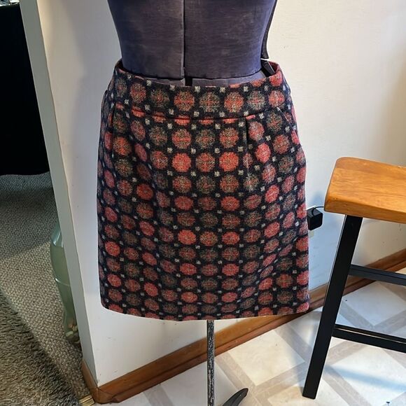 EXCELLENT CONDITION WOMEN’S SIZE 6 BODEN WOOL TWEED LINED DOT SKIRT - Picture 1 of 7